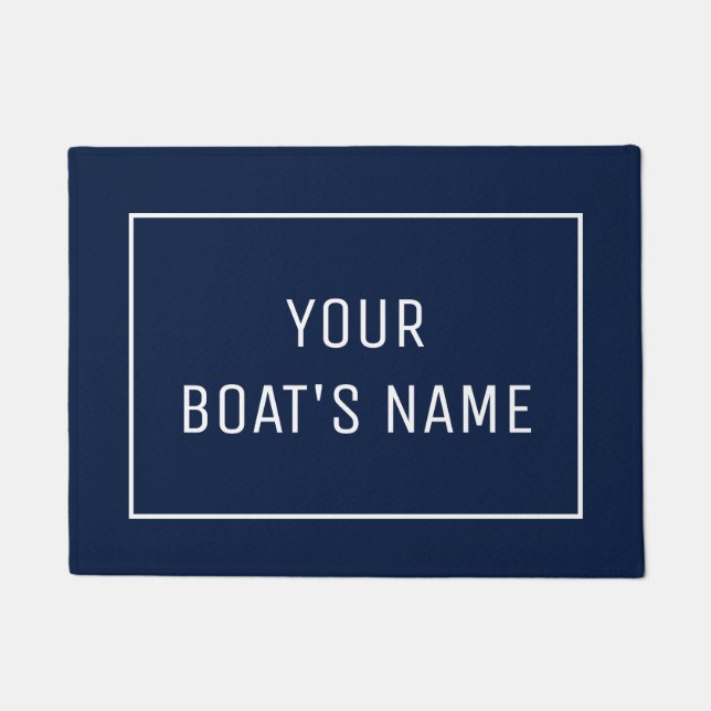 Personalized Boat Name Dock Mat (Front)
