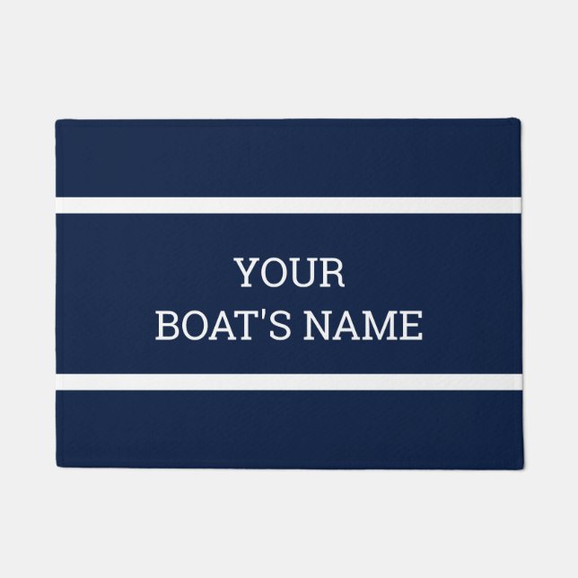 Personalized Boat Name Dock Mat (Front)