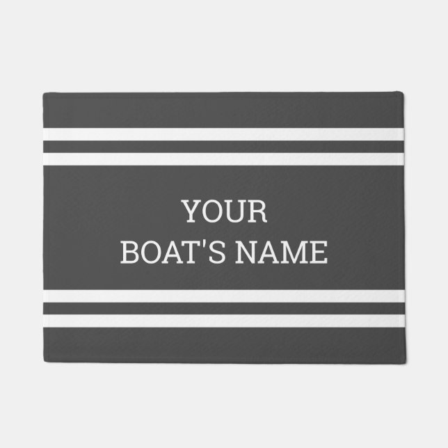 Personalized Boat Name Dock Mat (Front)
