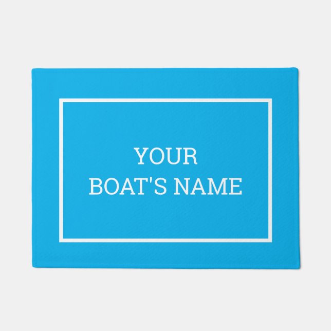 Personalized Boat Name Dock Mat (Front)