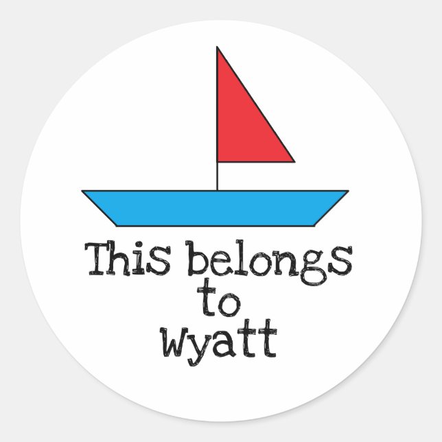 Personalized "Boat" Stickers (Front)
