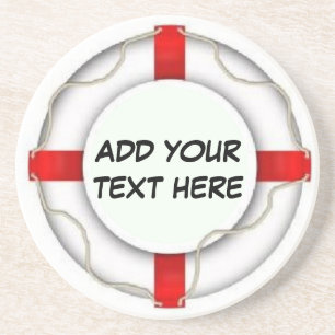 Personalized Boating Life Preserver Coaster