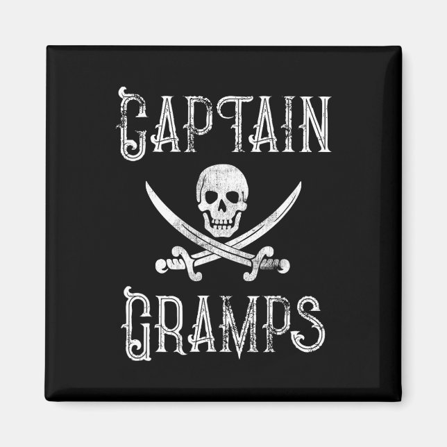 Personalized Boating Pirate Gift Captain Gramps  Magnet (Front)
