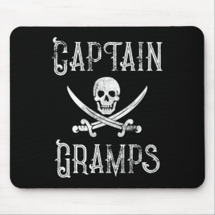 Personalized Boating Pirate Gift Captain Gramps Mouse Pad