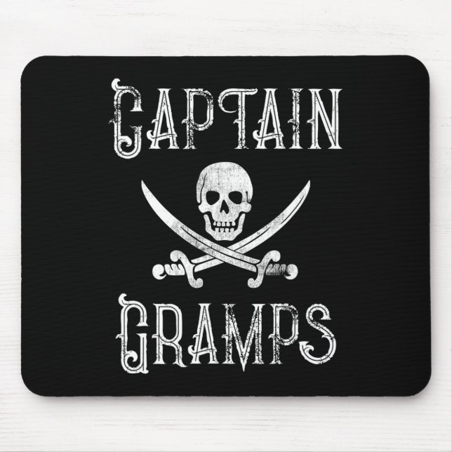 Personalized Boating Pirate Gift Captain Gramps  Mouse Pad (Front)