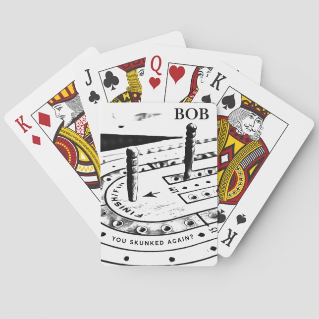 Personalized Bob Name | Cribbage Playing Cards (Back)