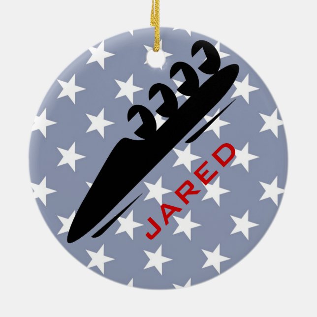 Personalized BobSledding Ornament (Back)