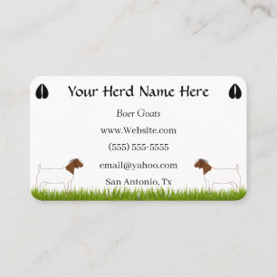 Personalized Boer Goat Farm Business Card