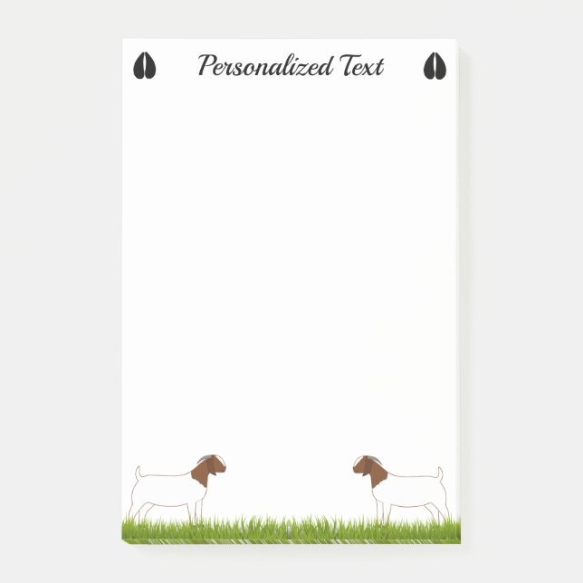 Personalized Boer Goat Farm Post-it Notes (Front)