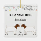 Personalized Boer Goat Farm White Christmas