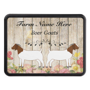 Personalized Boer Goat Herd Floral Trailer Hitch Cover