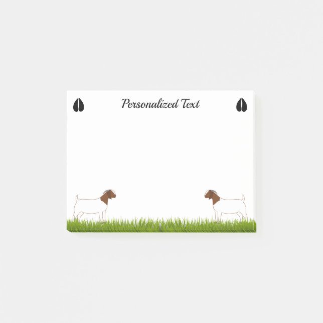 Personalized Boer Goat Post-it Notes (Front)
