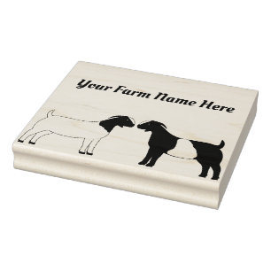 Personalized Boer Goat Rubber Stamp