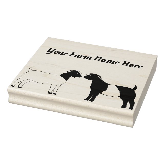 Personalized Boer Goat Rubber Stamp (Stamp)