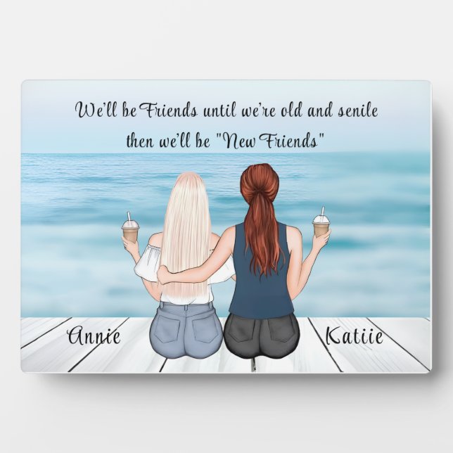Personalized Bohemian Best Friend Custom Gift  Plaque (Front)