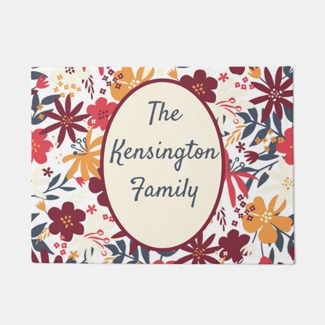 Personalized Bohemian DOORMAT (Front)