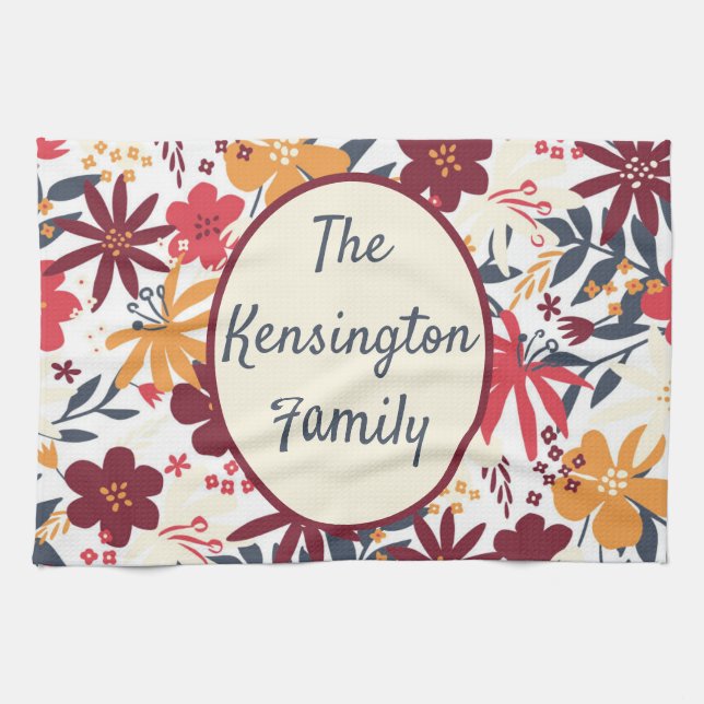 Personalized Bohemian Kitchen towel (Horizontal)