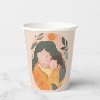 Personalized Boho Botanical Watercolor Celebration Paper Cups