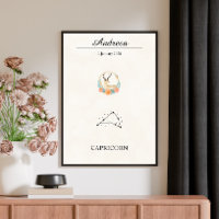 Personalized Boho Capricorn Zodiac Constellation