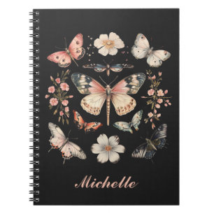 Personalized Boho Cottagecore Monarch Butterfly Notebook