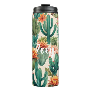 Personalized Boho Desert Art Print Thermal Tumbler