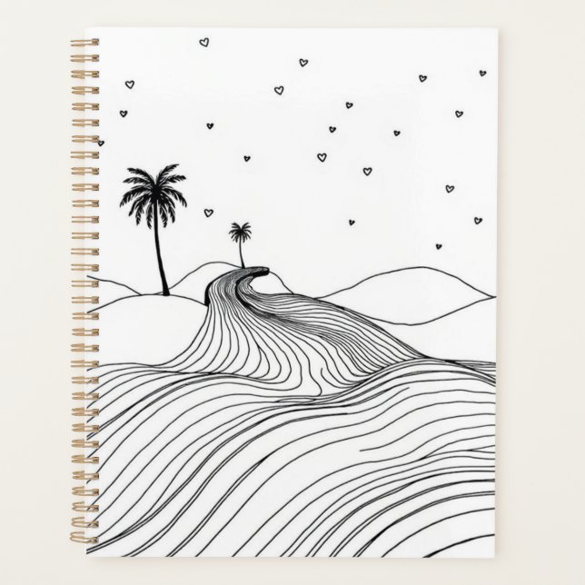 Personalized Boho Desert Print Planner (Front)