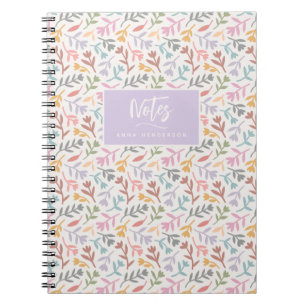 Personalized Boho Floral Custom Notebook