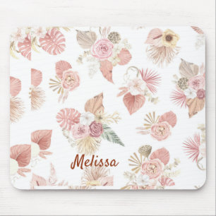 Personalized Boho Florals Mouse Pad