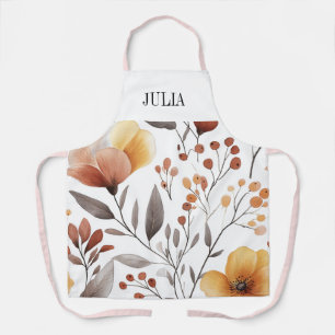 Personalized Boho French Floral Toile Apr Apron