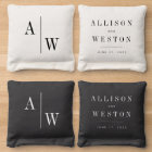 Personalized Boho Minimalist Wedding Cornhole Bags