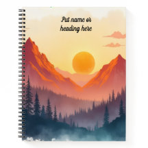 Personalized Boho Mountain Sunset 2
