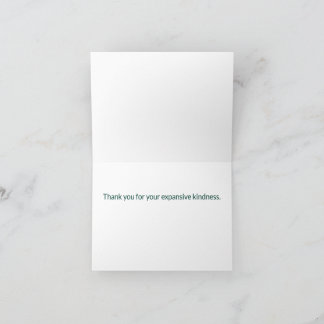 Personalized Boho Mountain Thank You Card