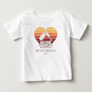 Personalized Boho Palette Heart 1st Mother's Day Baby T-Shirt