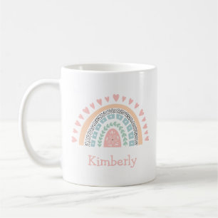 Personalized Boho Rainbow Coffee Mug