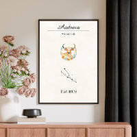 Personalized Boho Taurus Zodiac Constellation