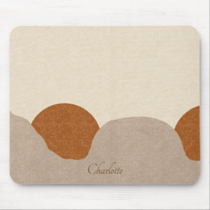 Personalized Boho Terracotta Sand Abstract  Mouse Pad