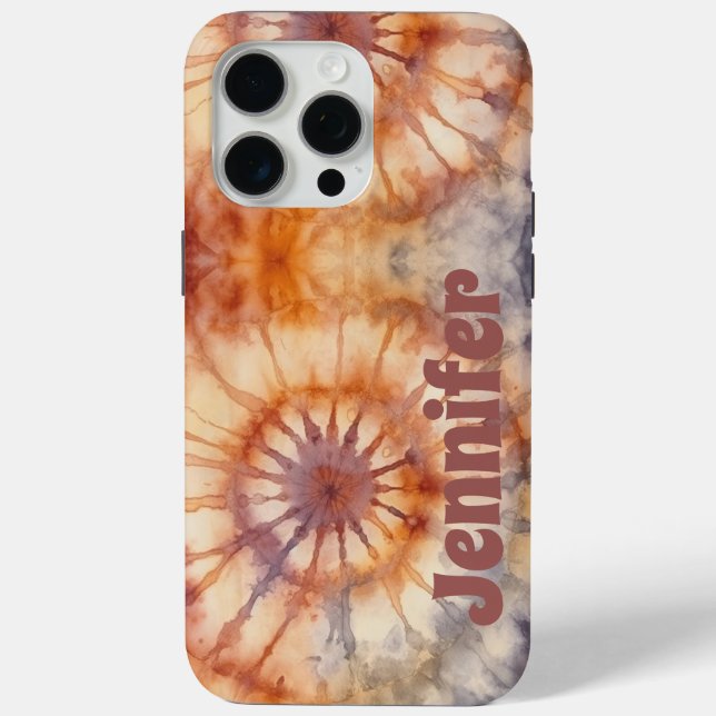 Personalized Boho Tie Dye iPhone / iPad case (Back)