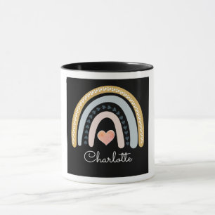 Personalized Boho Watercolor Rainbow  Mug