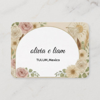 Personalized Boho Wedding Flat Place Cards | Custo