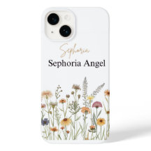 Personalized Boho Wildflower Phone Case Customname
