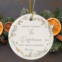Personalized Boho Wildflower Thank You Christmas