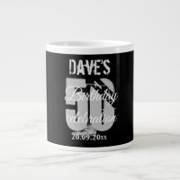 Personalized Bold Black 50 Any Birthday 