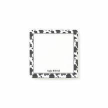 Personalized Bold Cow Print Notes