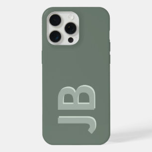 Personalized Bold Initial Monogram iPhone 15 Pro Max Case