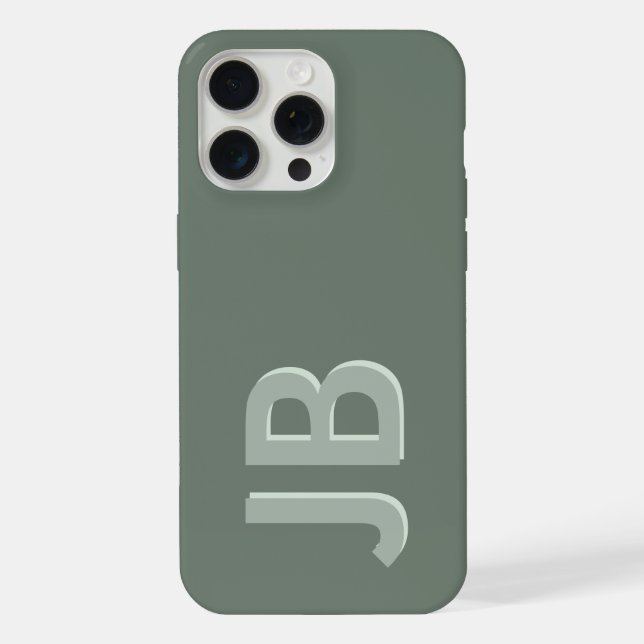 Personalized Bold Initial Monogram iPhone Case (Back)