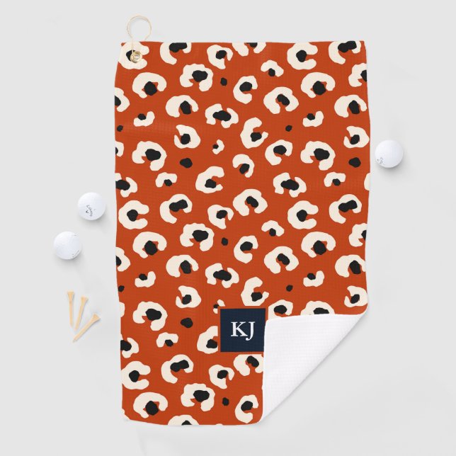 Personalized Bold Leopard Monogrammed Golf Towel (InSitu)