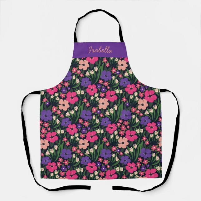 Personalized Bold Leopard Print Apron (Front)