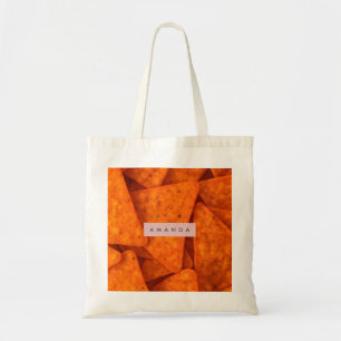 Personalized Bold Nacho Cheese Chip  Tote Bag