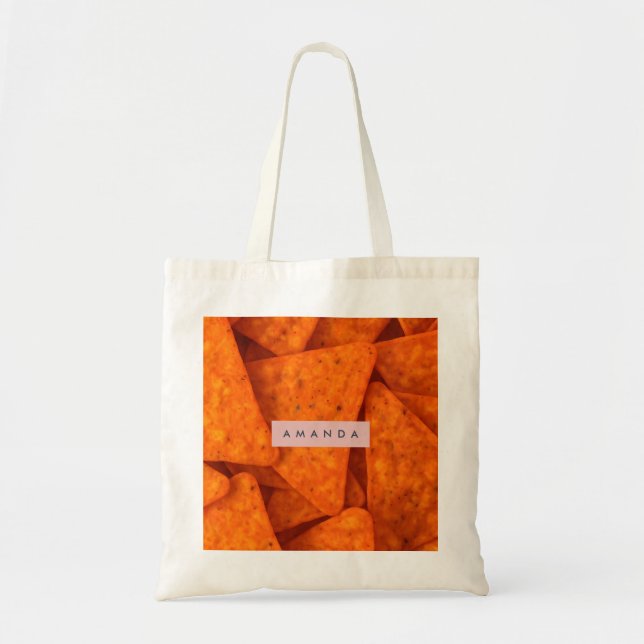 Personalized Bold Nacho Cheese Chip  Tote Bag (Front)