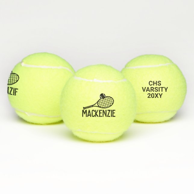 Personalized Bold Name Custom Tennis Balls (Multi)